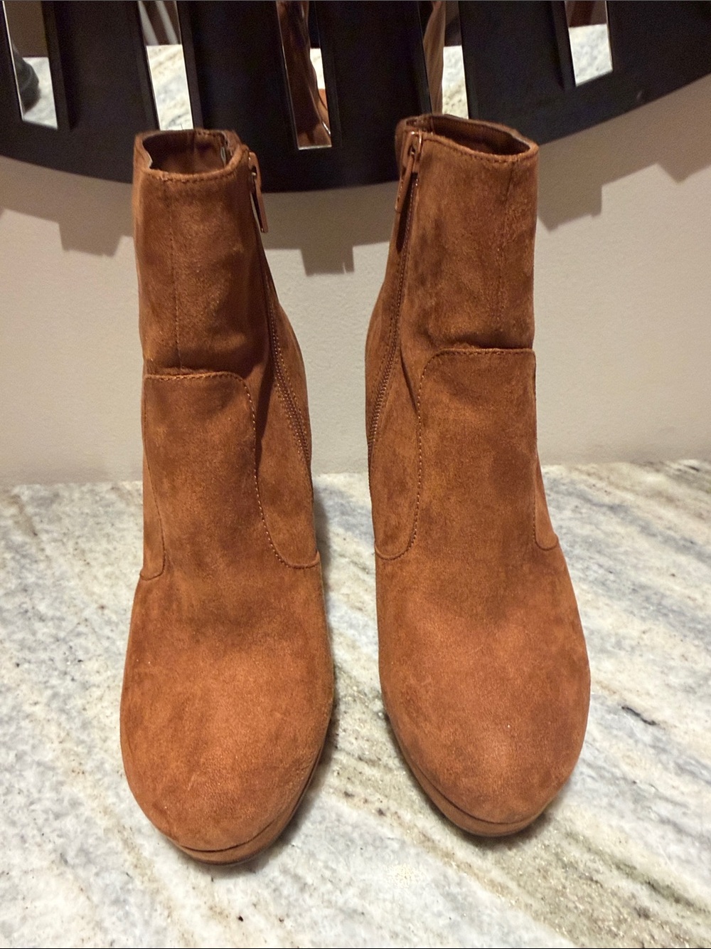 Mossimo Supply Co. Brown Faux Suede Ankle Boots